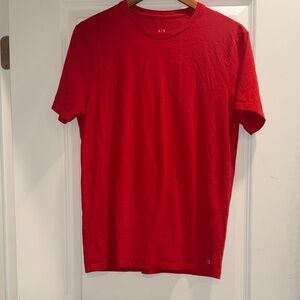 A/X Armani Exchange Men's Bright Red Crew Neck Tee